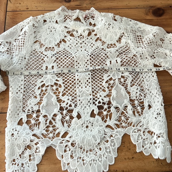 Jealous Tomato lace long sleeve top size M - Picture 9 of 12